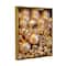Stupell Industries Gleaming Christmas Ornaments Bells Framed Floater Canvas Wall Art